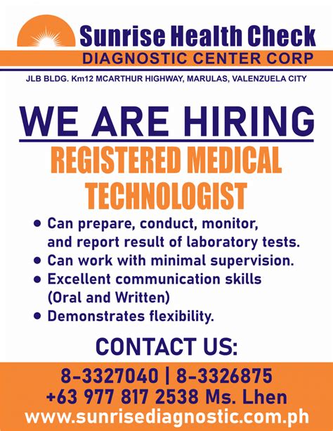 SUNRISE HEALTH CHECK DIAGNOSTIC CENTER .